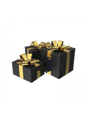 Gift Black Boxes Gold Ribbon